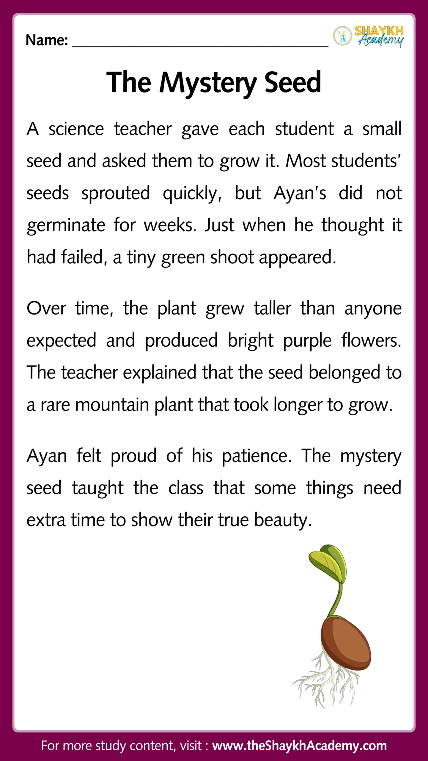 The Mystery Seed