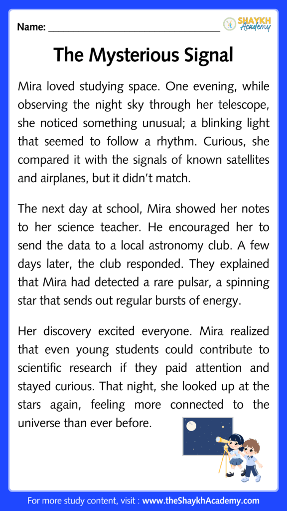 The Mysterious Signal