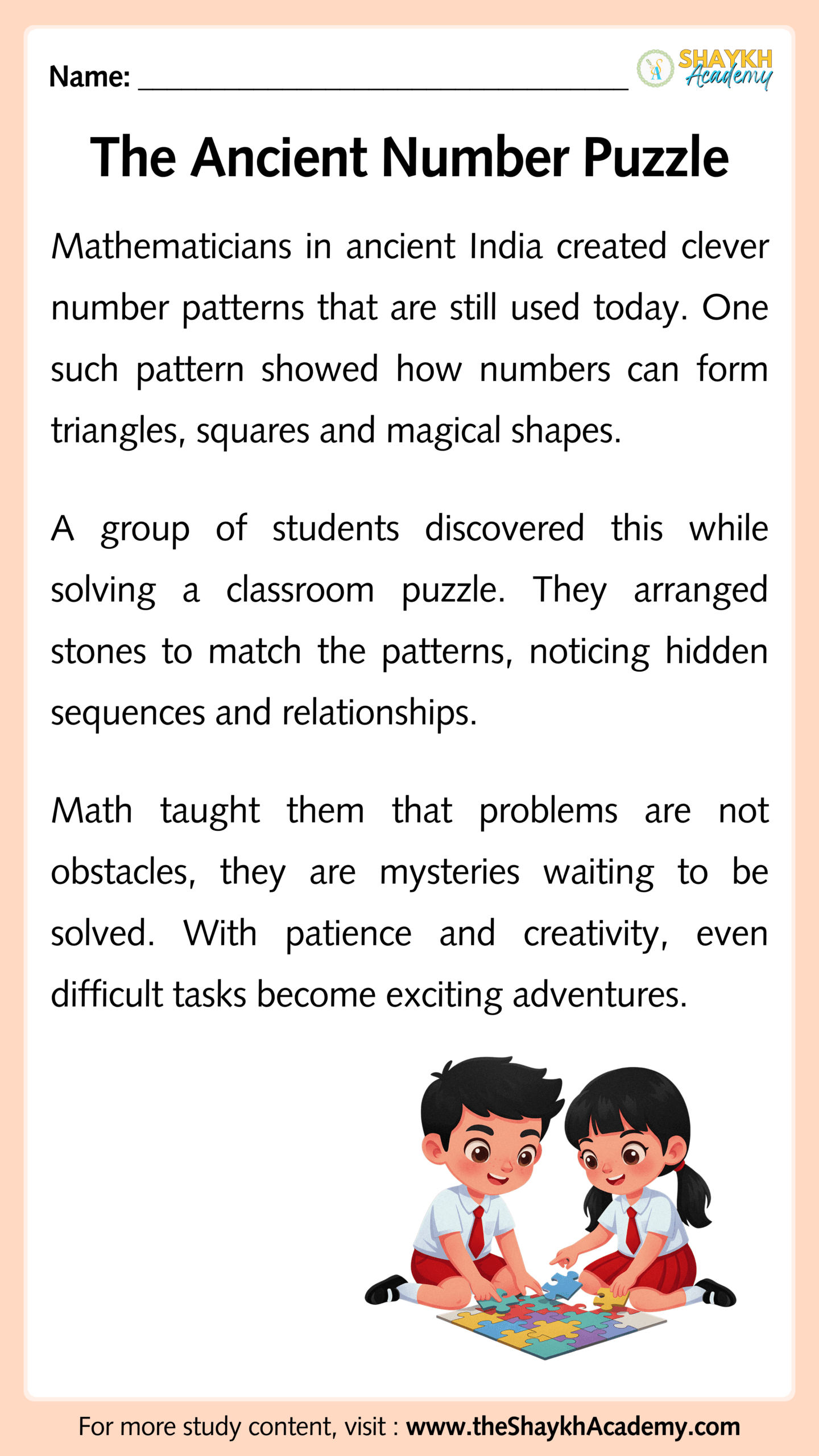 The Ancient Number Puzzle