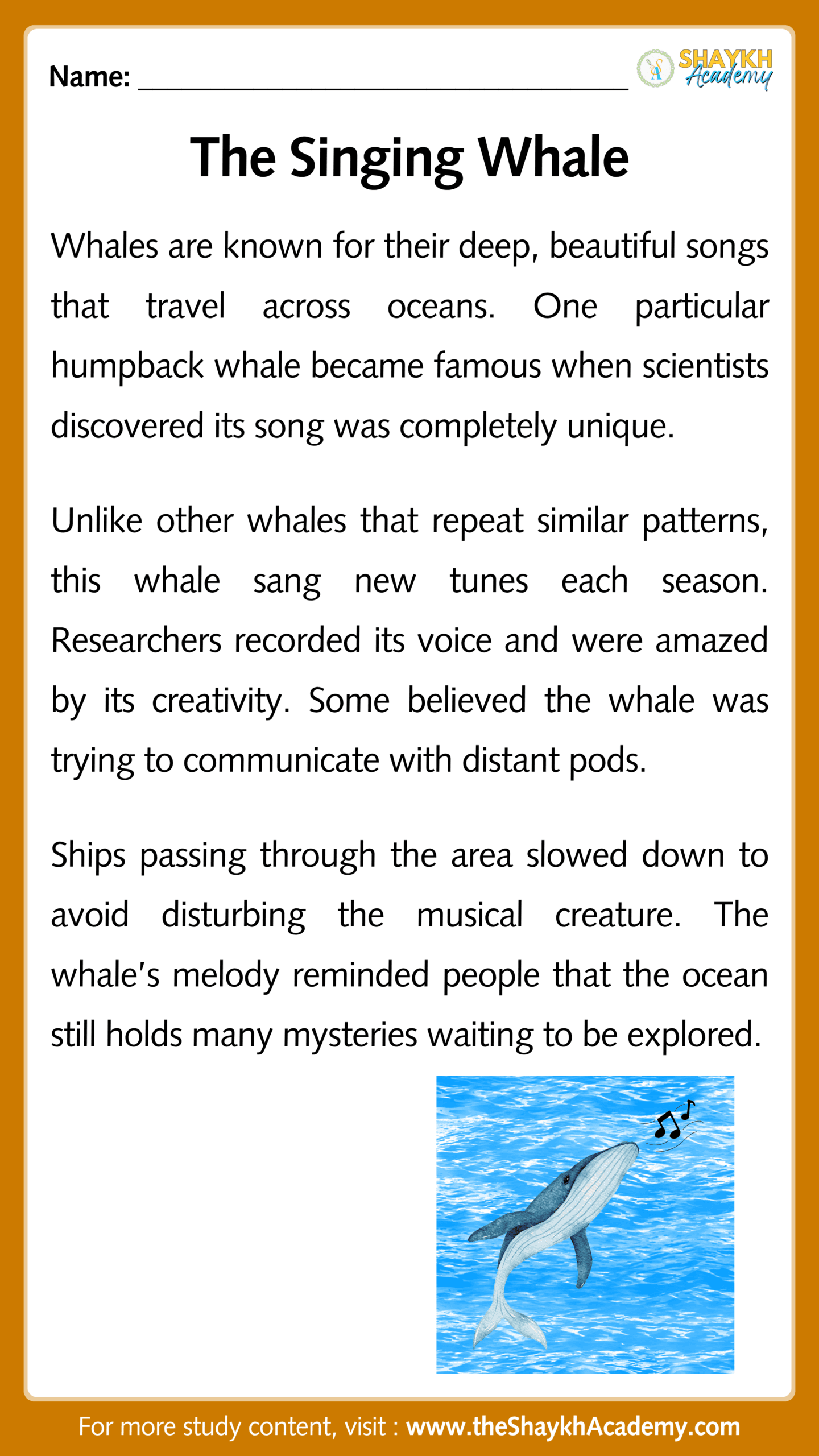 The Singing Whale