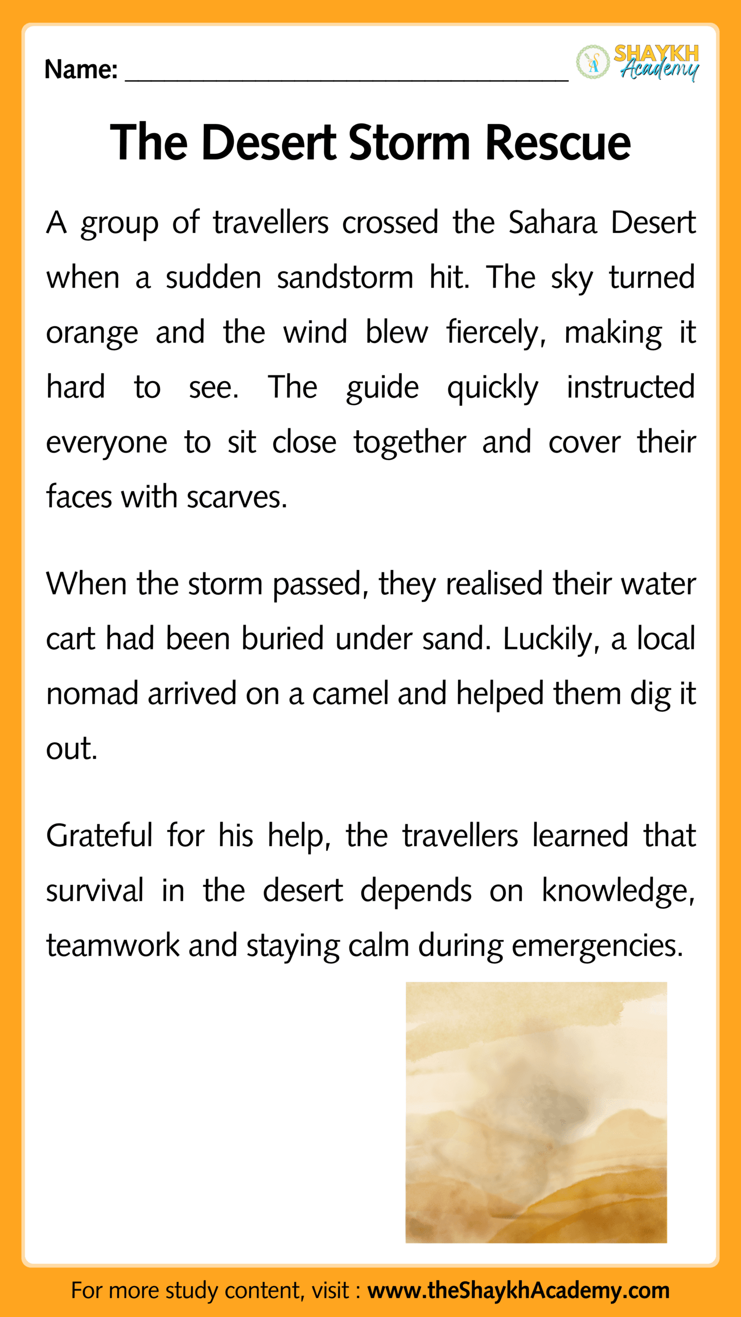 The Desert Storm Rescue