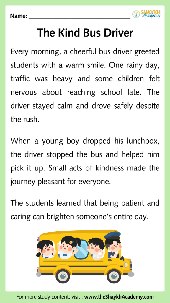 The Kind Bus Driver