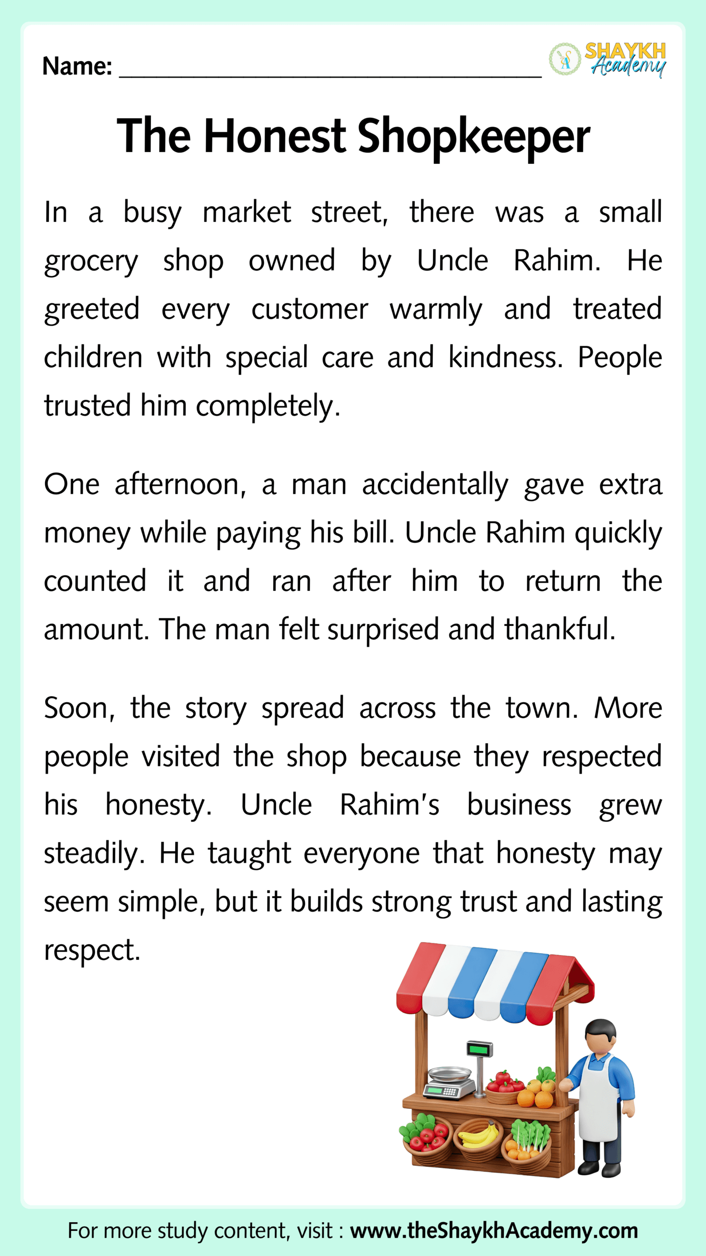 The Honest Shopkeeper