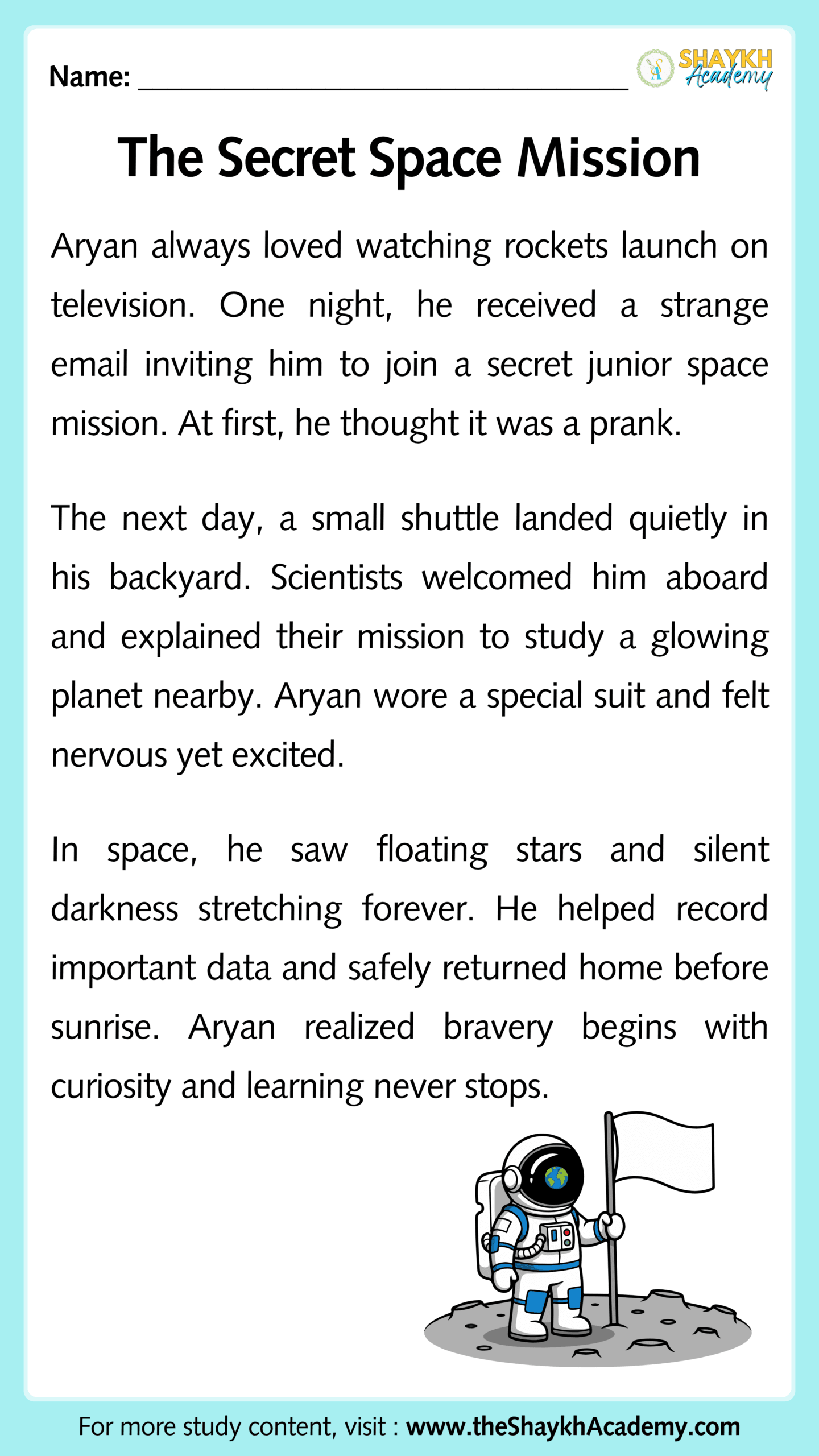 The Secret Space Mission