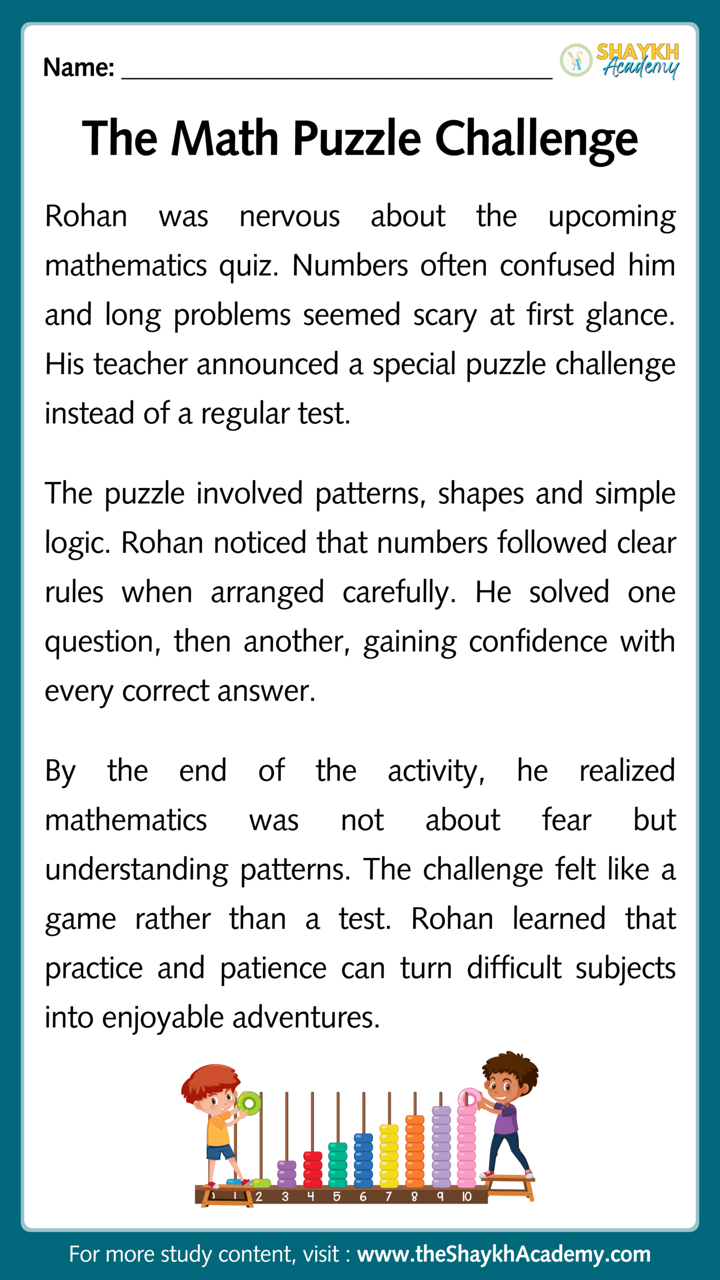 The Math Puzzle Challenge