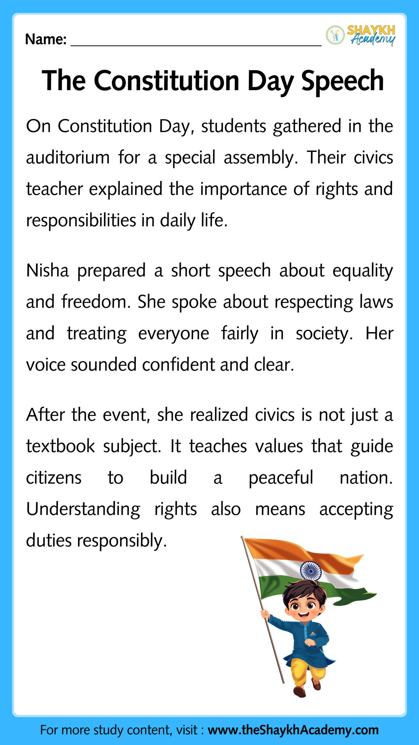 The Constitution Day Speech