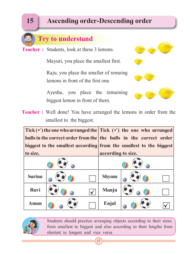 Chapter 15 – Ascending Order – Descending Order