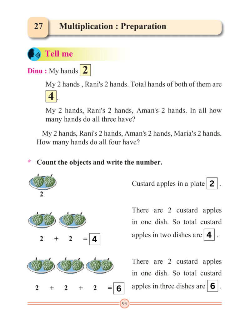 Chapter 27 – Multiplication: Preparation